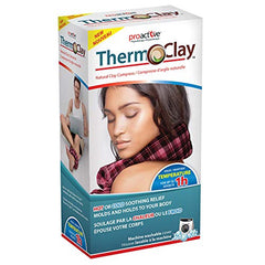 ProActive Therm-O-Clay Reusable Hot Or Cold Natural Clay Compress for Pain Relief, Pink