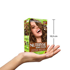 Garnier Nutrisse Ultra Color, Permanent Hair Dye, 60 Light Brown, Vibrant Colour, Silky and Smooth Hair Enriched With Avocado Oil, 1 Application