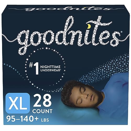 Huggies Goodnites Boys Bedwetting Night Time Underwear, Goodnites, XL (95-140+ lb.), 28 Ct