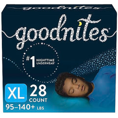 Huggies Goodnites Boys Bedwetting Night Time Underwear, Goodnites, XL (95-140+ lb.), 28 Ct