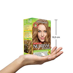 Garnier Nutrisse Cream, Permanent Hair Colour, 73 Dark Golden Blonde, 100% Grey Coverage, Nourished Hair Enriched With Avocado Oil, 1 Application