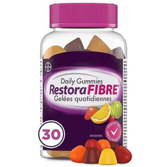 RestoraFIBRE Daily Prebiotic Fibre Gummies - Fibre Supplements For Men And Women, Naturally Sourced Inulin, Promotes Regularity And supports Healthy Digestive system, Gentle Constipation Relief For Adults, 30 Count