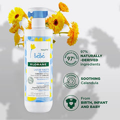 Klorane - Baby Cleansing Milk with Calendula - Normal to Dry Skin - Baby, rinse-free - 500ml