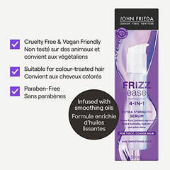 John Frieda Frizz Ease Extra Strength Serum for Frizz-Free Hair, Ideal for Thick, Coarse Hair (50 mL)