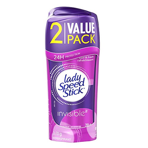 Lady Speed Stick Invisible Solid Antiperspirant, Cool & Fresh, 2 x 70g (Twin Pack)