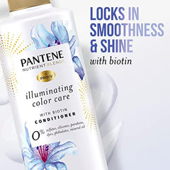 Pantene Sulfate Free Conditioner, Illuminating Hair Color with Biotin, Safe for Color Treated Hair, Nutrient Blends, 400 mL