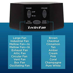 Adaptive Sound Technologies ASM1007-BF Lectrofan Noise and Fan Sound Machine, Black