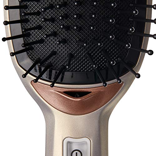 KISS Anti-Frizz Ionic Smoothing Brush, Wireless Electric Detangling Hair Brush, Detachable Cushion Pad, Includes 2 AA Batteries, Compact, Portable & Lighweight, 8oz