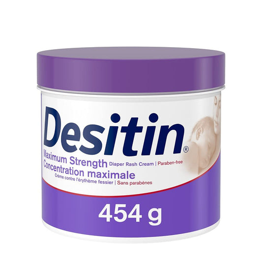 Desitin Diaper Rash Cream for Baby, Zinc Oxide Cream, 454g/16 Oz, Imported From Canada