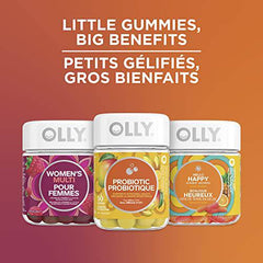 OLLY Probiotic Supplement Mango Chewable Gummy to support gut health with Tropical Mango and other natural flavours 50 gummies