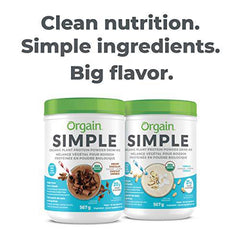 Orgain Nutrition Simple Organic Plant Protein Powder - Creamy Chocolate 1.25 LB