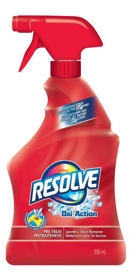 Resolve Oxi-Action, Laundry Stain Remover, Pre-Treat Trigger, 650 ml - Zecoya