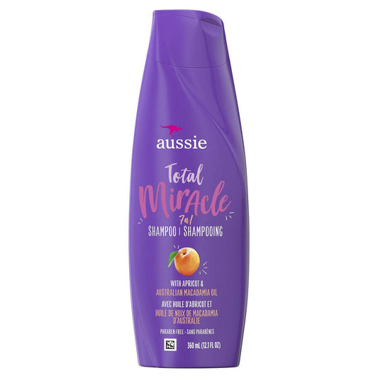 Aussie Paraben-Free Total Miracle Shampoo w/ Apricot & Macadamia For Hair Damage - Zecoya