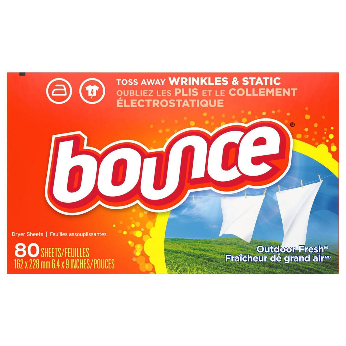 Bounce Dryer Sheets, Outdoor Fresh - Zecoya