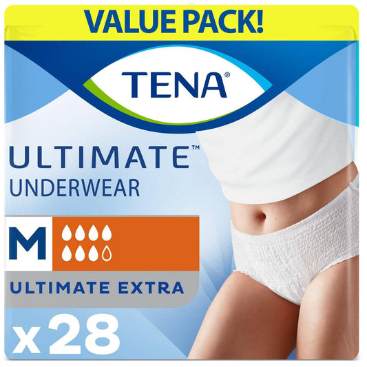 TENA Incontinence Underwear, Ultimate Absorbency, Medium, 28 Count - Zecoya