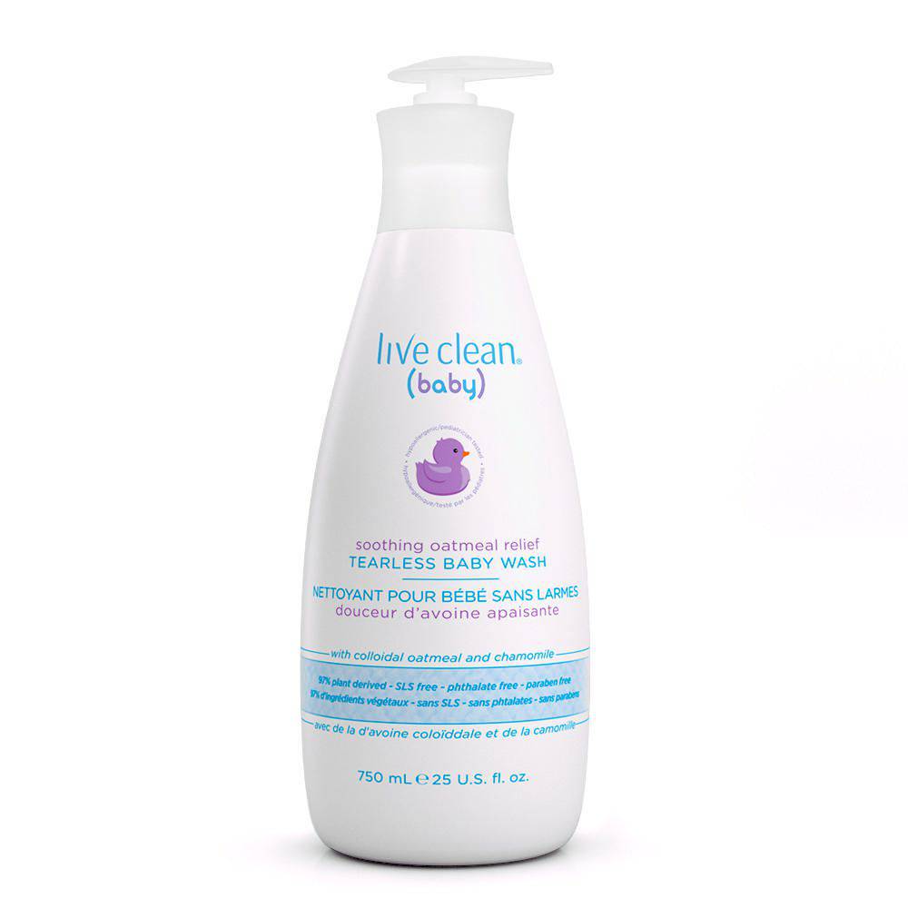 Live Clean Baby Soothing Oatmeal Relief Tearless Baby Wash 750ml - Zecoya