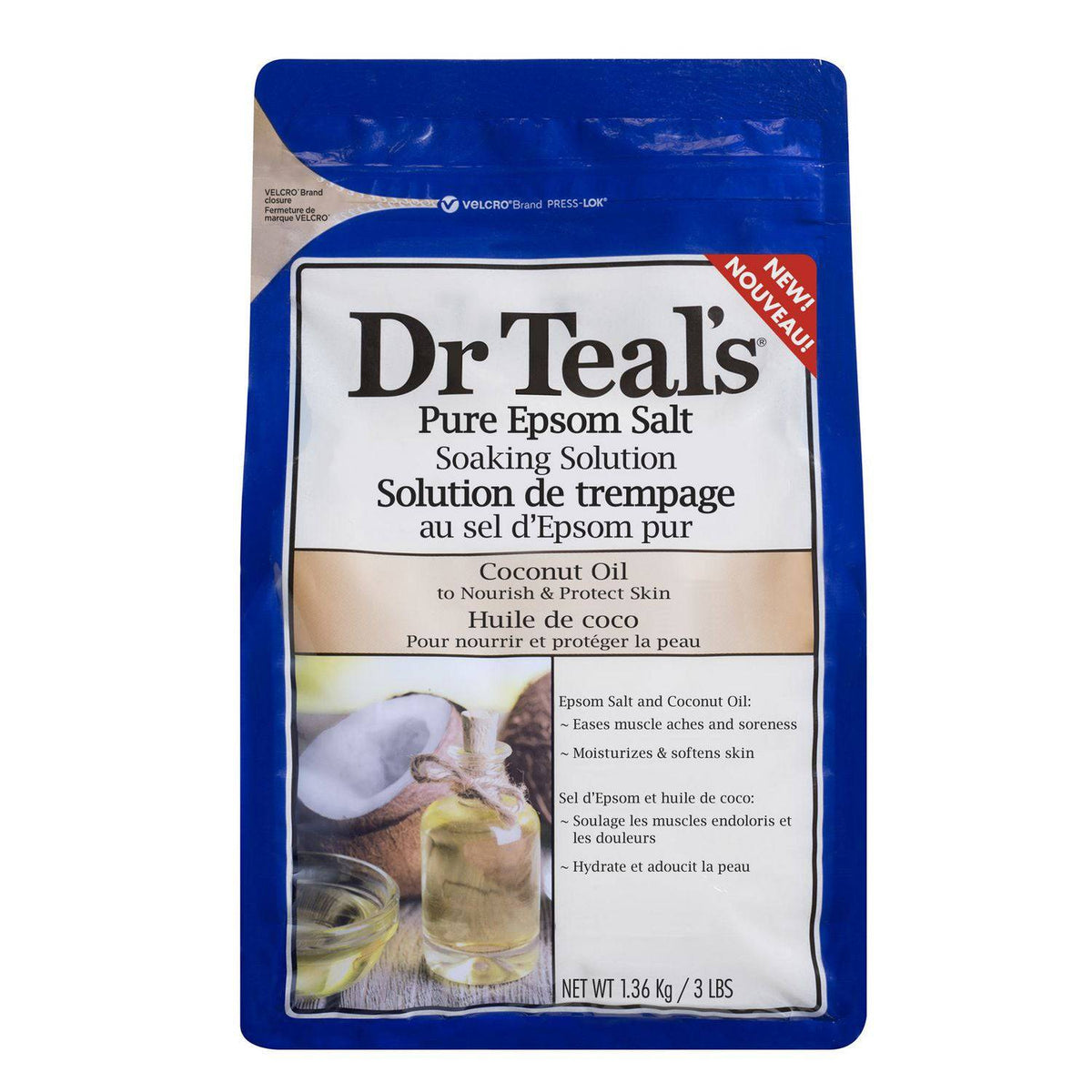 Dr. Teal's Coconut Oil Pure Epsom Salt Soaking Solution - Zecoya