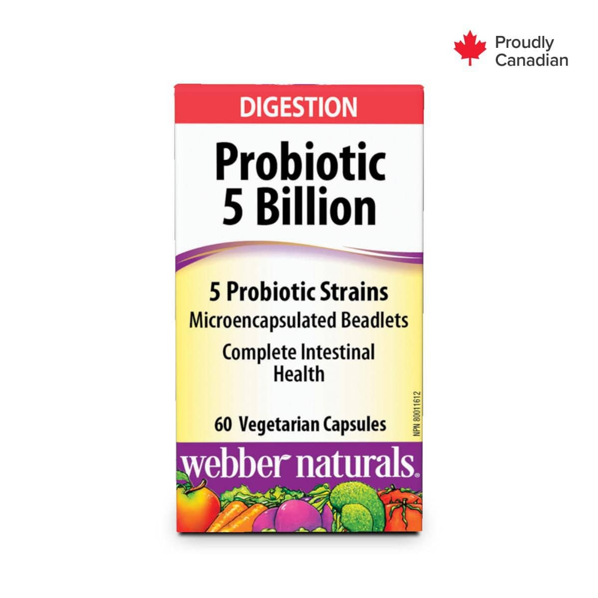 Webber Naturals® Probiotic  5 billion 5 Probiotic Strains - Zecoya