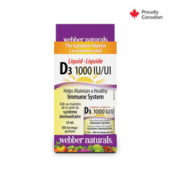 Webber Naturals® Vitamin D3 Liquid, 1000 IU - Zecoya