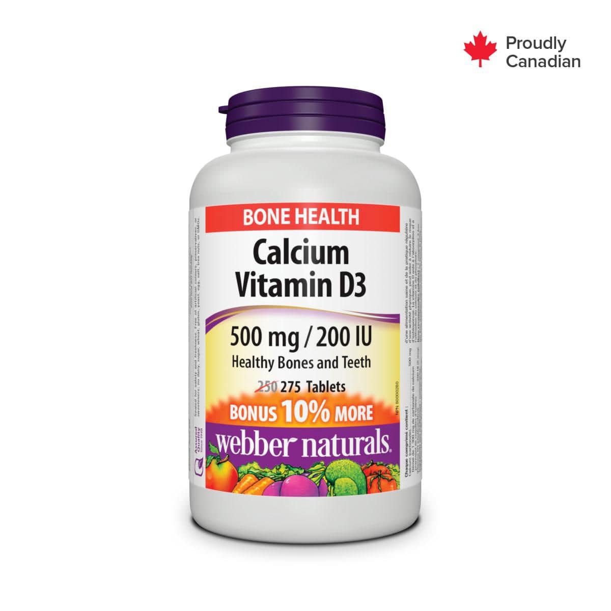 Webber Naturals® Calcium Vitamin D3, 500 mg/200 IU - Zecoya