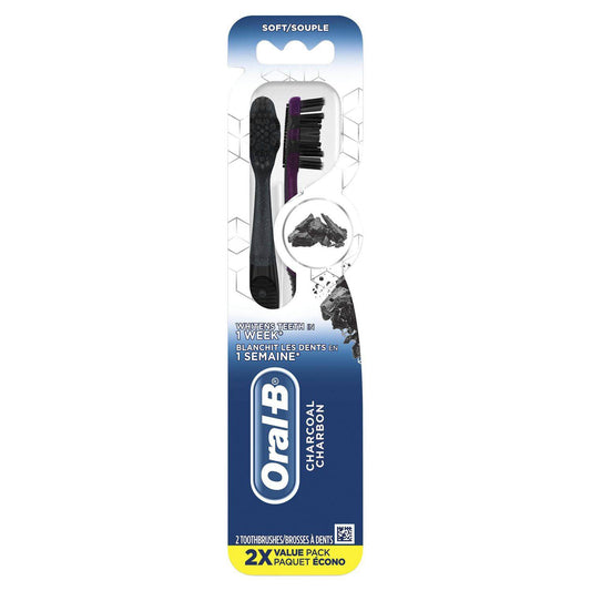 Oral-B Charcoal Toothbrush, Soft - Zecoya