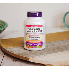 Webber Naturals® Glucosamine Chondroitin MSM Double Strength,  500/400/400 mg - Zecoya