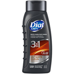 Dial for Men 3-in-1 Ultimate Clean Body+Hair+Face Wash, 473mL - Zecoya