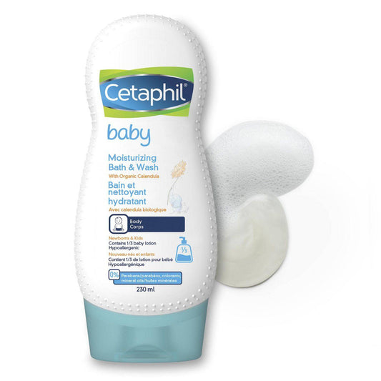 Cetaphil Baby Moisturizing Bath and Wash with Organic Calendula | Soothes Sensitive, Dry Skin | 230ml - Zecoya