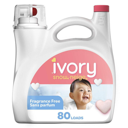 Ivory Snow Baby Liquid Laundry Detergent, Fragrance Free Hypoallergenic Detergent - Zecoya