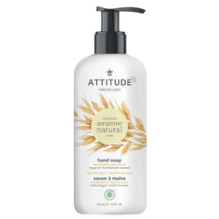 ATTITUDE Moisturizing Hand Soap for Sensitive Skin Enriched with Oat and Argan Oil, EWG Verified, Dermatologically Tested & Hypoallergenic, Vegan & Cruelty-free, 473 ml