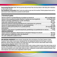 Centrum Women 50 Plus MultiGummies, Multivitamins/Minerals Gummies for Women 50+, Cherry, Berry, and Orange Flavours, 120 Gummies (Packaging May Vary)