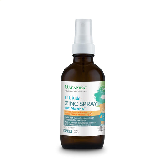 Organika Kids Zinc Spray with Vitamin C- Orange Tangerine Flavour- Immune Support for your Kids, Easy Spray Format- 30ml