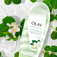 Olay Moisture Ribbons Body Wash with Shea and Notes of Jasmine Petals, 532 mL, White and Green, Pack of 1