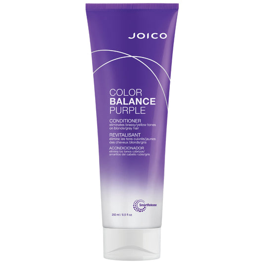 Joico Color Balance Purple Conditioner for Blonde Hair, Protection for Colour Treated Hair, Shields Damaged Hair, with Keratin and Green Tea Extract