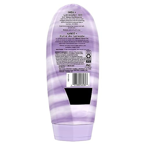 Olay Moisture Ribbons Plus Shea + Lavender Oil Body Wash, 532 mL