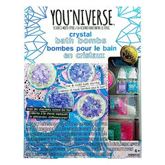 YOUniverse Crystal Bath Bombs, Mix & Make 3 Bath Bombs, DIY Bath Bombs, STEAM Kit for Kids, DIY Bath Bomb Kit