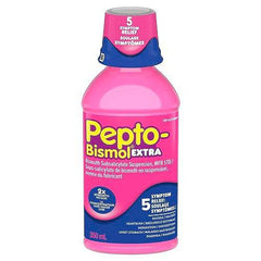 Pepto Bismol Extra Strength Liquid, 2X Concentrated Formula, Upset Stomach Relief, Diahrrhea Relief, Heartburn, Nausea, Indigestion, Upset Stomach, Original Flavour, 12oz /350mL