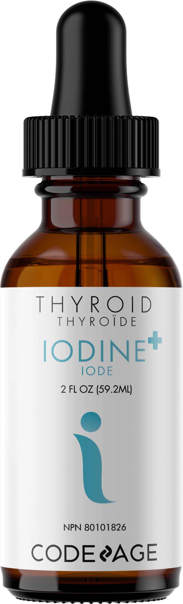 Iodine Drops – 650 Mcg - 1 Year Supply - Liquid Iodine Supplement – Iodine Drops Solution - Pure, Clear Iodine - Vegan Iodine Liquid Drop - 2oz