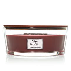 WoodWick Ellipse Scented Candle, Elderberry Bourbon, 16oz | Up to 50 Hours Burn Time