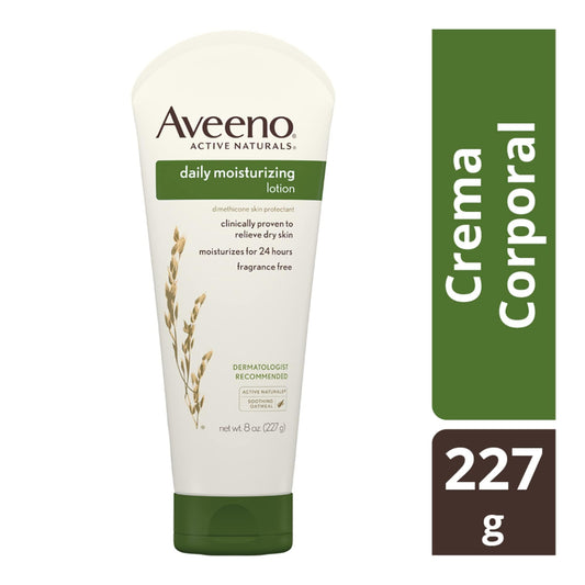 Aveeno Body Lotion, Active Naturals Daily Unscented Moisturizing Cream for Dry Skin, 227ML (Packaging May Vary)