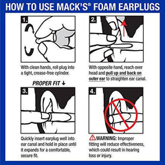 Macks Safesound Original Soft Foam Earplugs, 100-Count