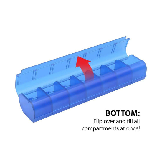 EZY DOSE Weekly (7-Day) Pill Organizer, Vitamin and Medicine Box, Large Easy-Fill Compartments, Assorted Colors