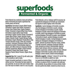 Prairie Naturals Fermented & Organic SuperFoods Green Foods & Fermented Mushroom Complex 150 Gram