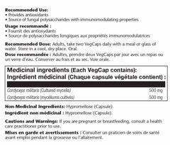 Solaray Cordyceps Mushroom 500mg | Organically Grown Fermented Mushroom | 60 VegCaps…