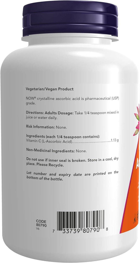 Now Ascorbic Acid (100% Pure Vit.C) Pwd 227g