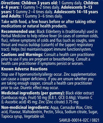 Sambucol Black Elderberry Immunity Gummies | Immune Support & Antioxidant | Quickly Relieves Cold & Flu Symptoms | Ideal for Families | Gluten Free | 90 Gummies