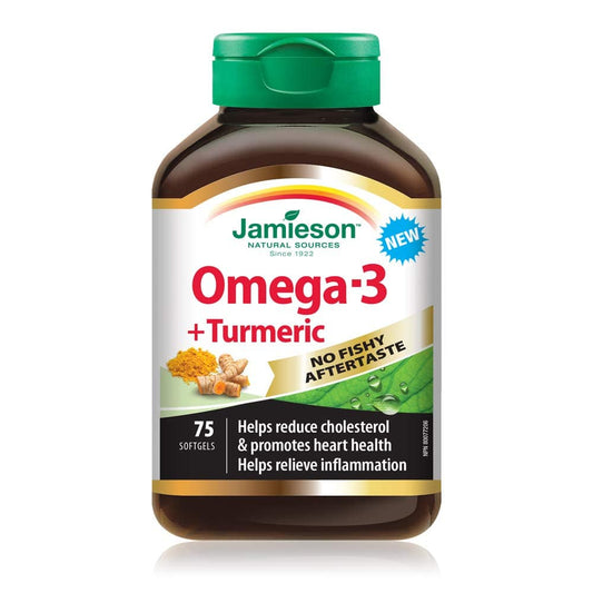 Jamieson No Fishy Aftertaste Omega-3 and Turmeric