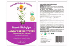 Organic Andrographis Powder 200g/ NPN 80093750/ Kalmegh/Andrographis Paniculata/For Liver Health