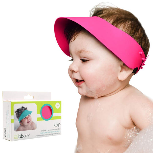 Käp - Silicone Baby Shower Cap, Adjustable, Soft Shower Cap for Kids and Toddler (Pink)