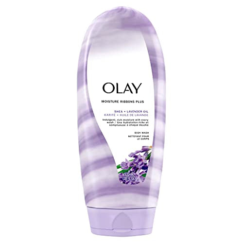 Olay Moisture Ribbons Plus Shea + Lavender Oil Body Wash, 532 mL